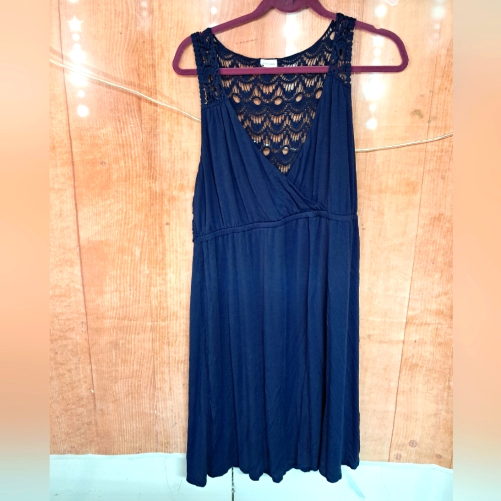 Lascana blue v-neck dress size 14